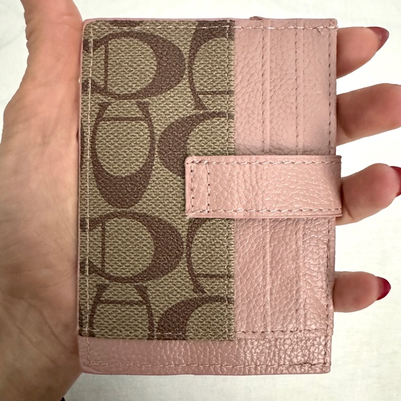 Women's Monogram Card Holder – Pink Vegan Leather - Picture 11 of 11